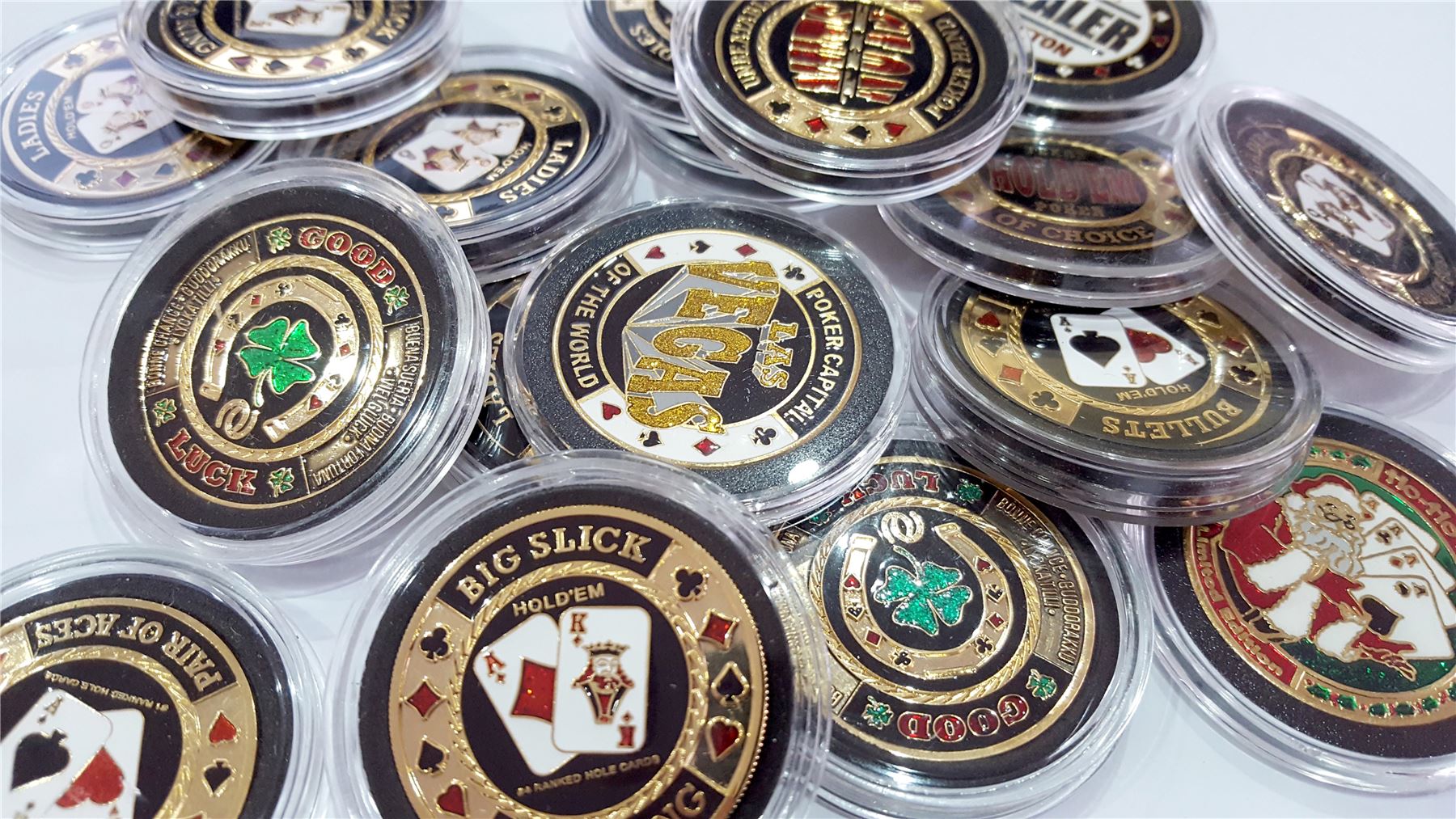 Poker CardGuard Protector Shiny Gold Brass Coin Available in Various