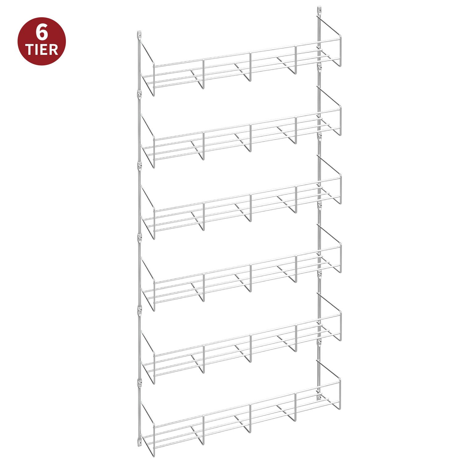 Vinsani 1-6 Tier Spice Herb Jar Rack Holder Kitchen Cupboard Wall Storage Unit - Picture 40 of 63