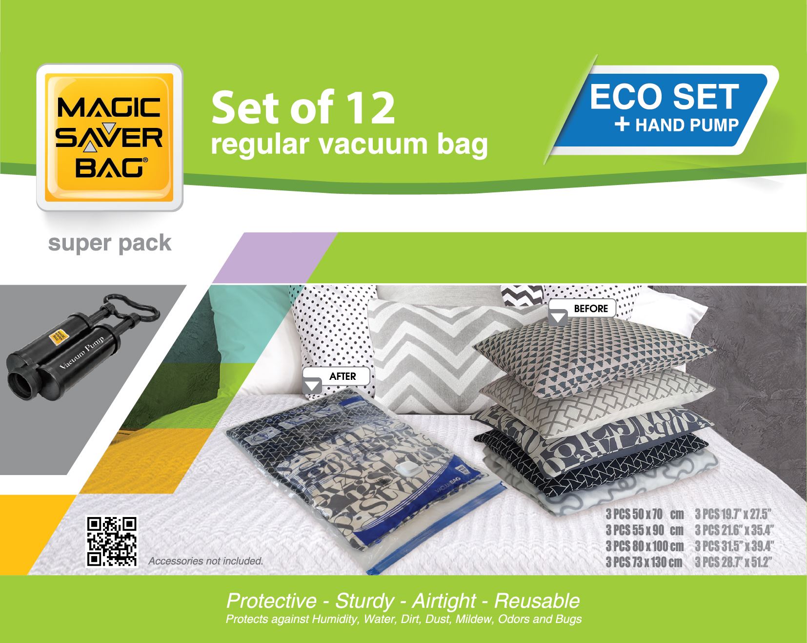 Magic Saver Bag [King / Queen / Super Pack] Transparent Vacuum Storage