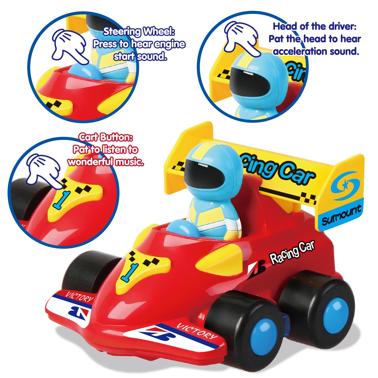 SOKA My First Remote Controlled Racing Car for Toddlers with Sound and Light - Picture 12 of 28