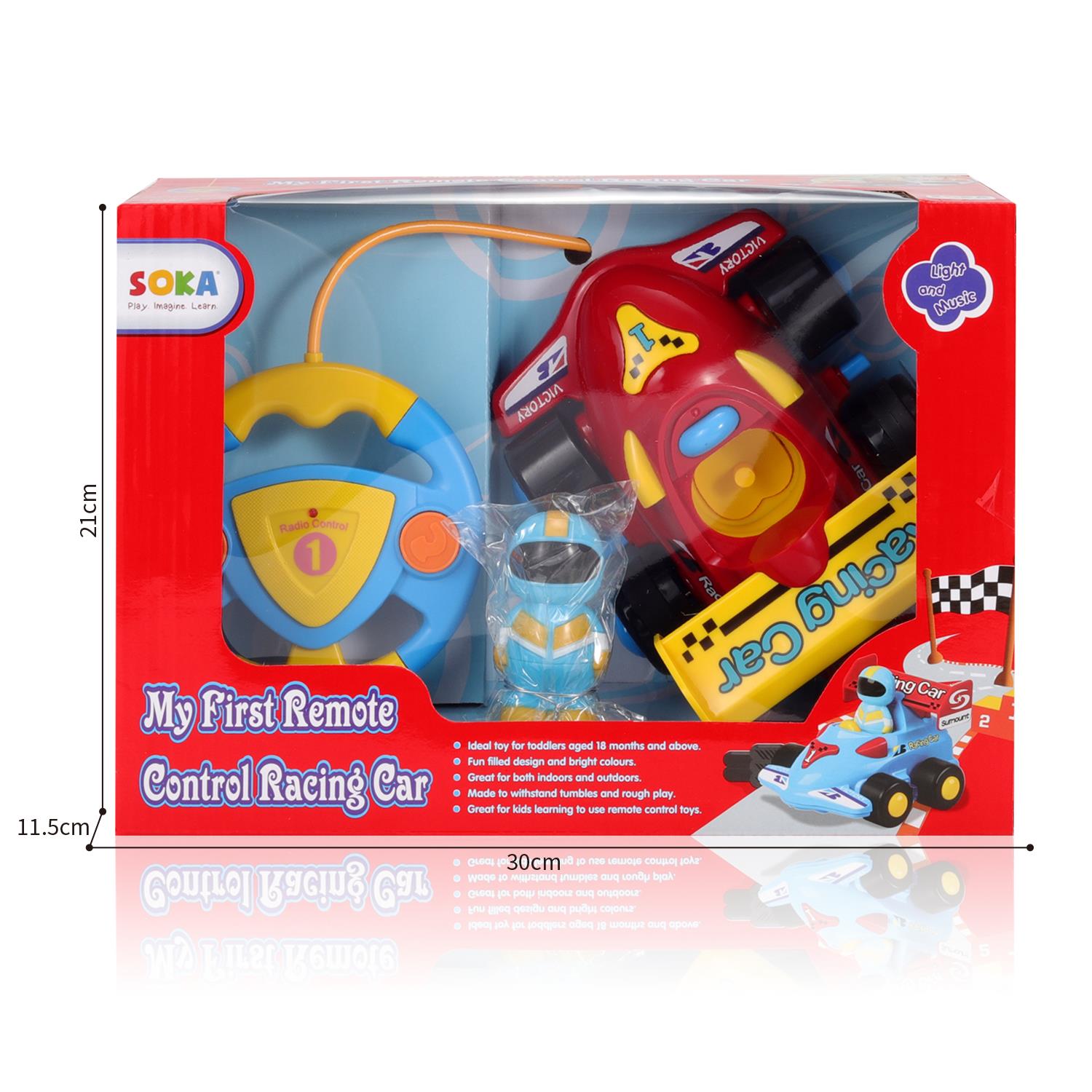 SOKA My First Remote Controlled Racing Car for Toddlers with Sound and Light - Picture 17 of 28