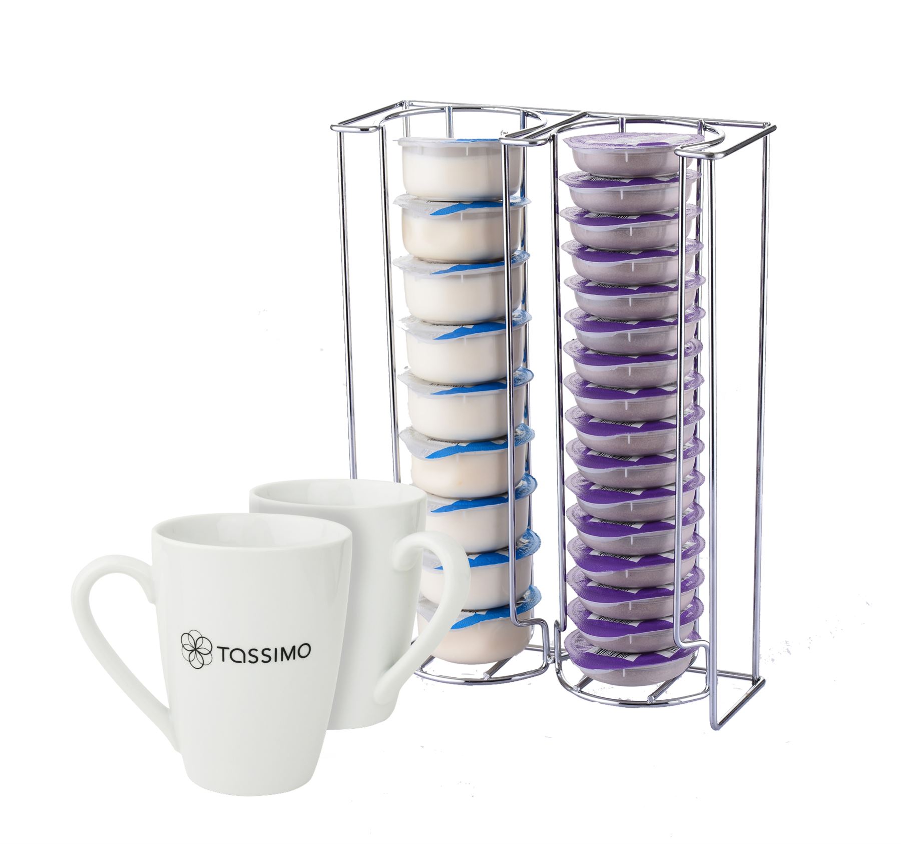 Vinsani Rotating Coffee Capsule Pod Stackable Holder Tower Rack Storage