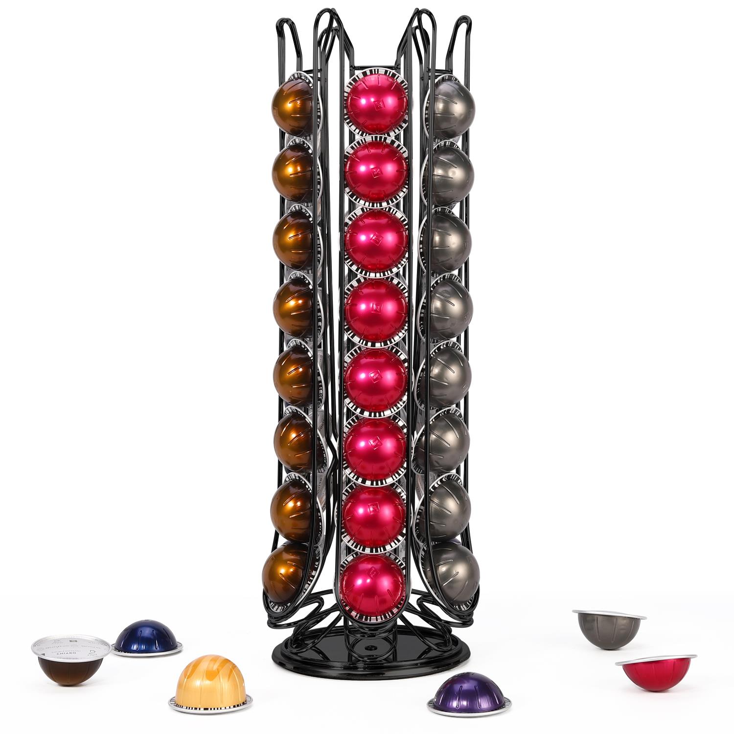 Vinsani 48 Coffee Pod Holder Rotating for Nespresso Vertuo Vertuoline Capsules - Picture 2 of 25