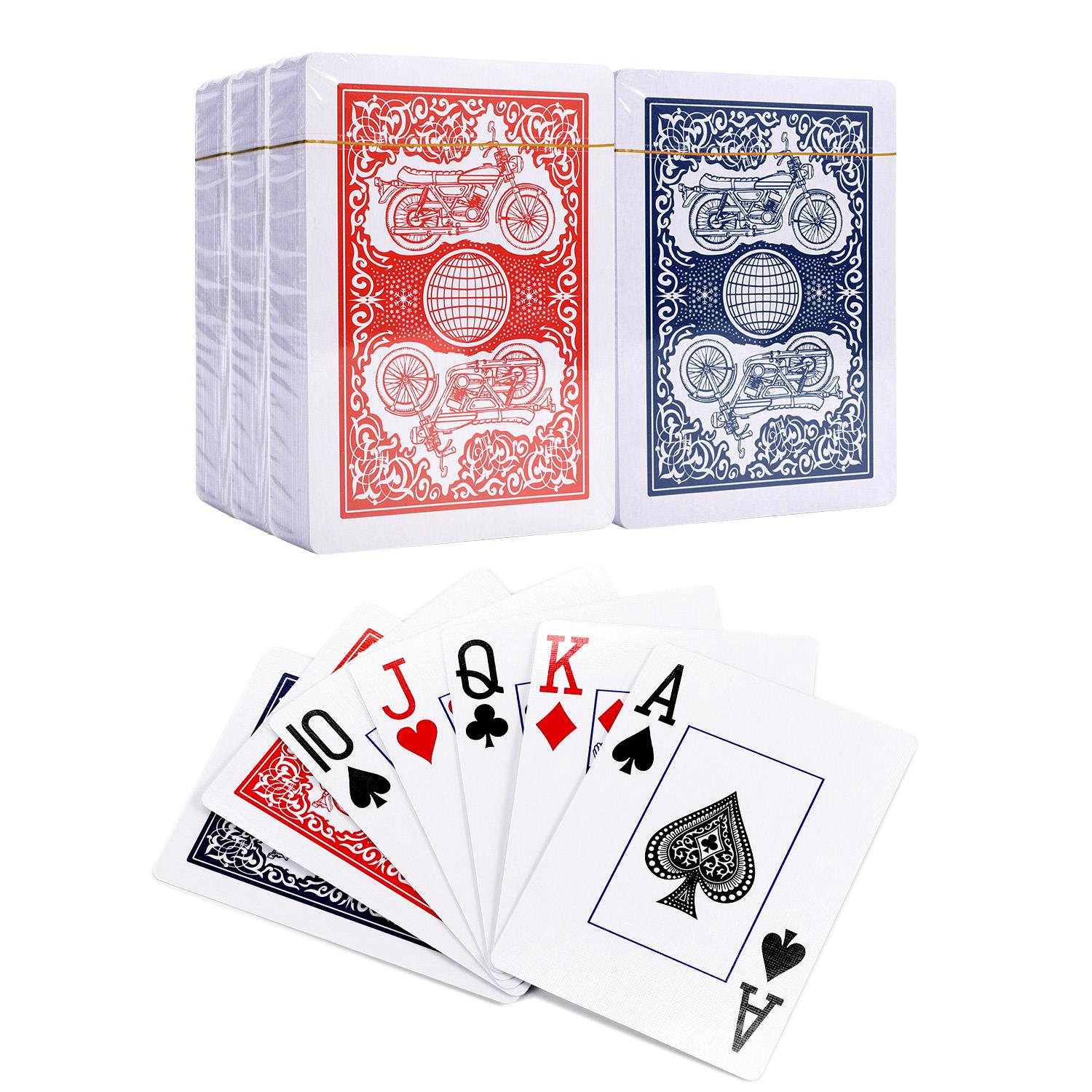 Vinsani Traditional Motorbike Poker Casino Plastic Coated Playing Cards Decks - Picture 26 of 49
