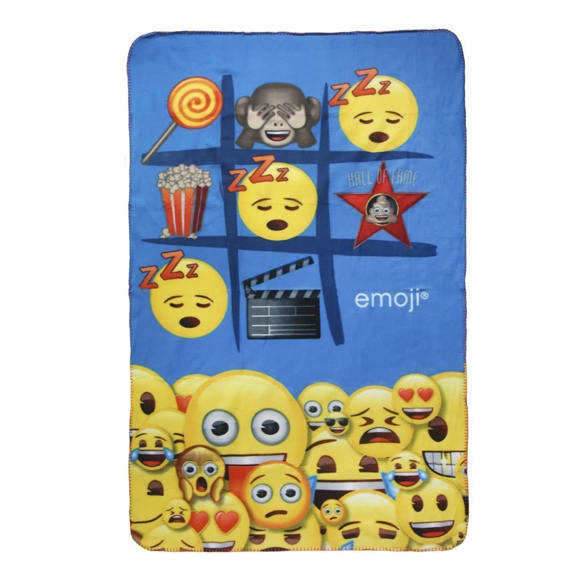 Emoji Polar Fleece Blanket for Children Multicoloured eBay