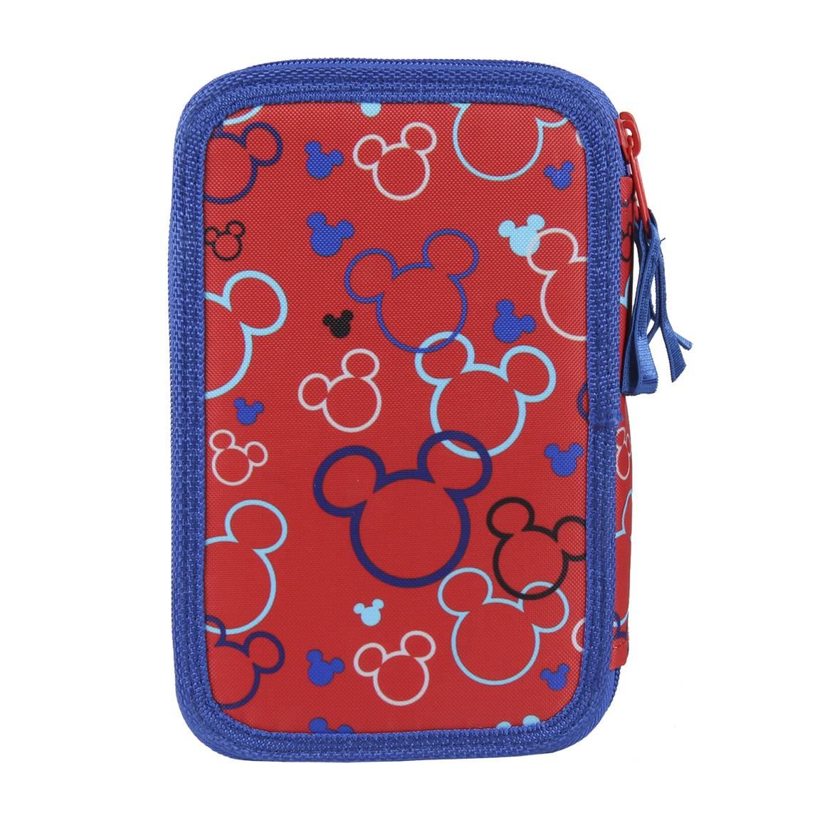 Disney Mickey Mouse Triple Pencil Case Set Filled 43 Piece 3 Tier