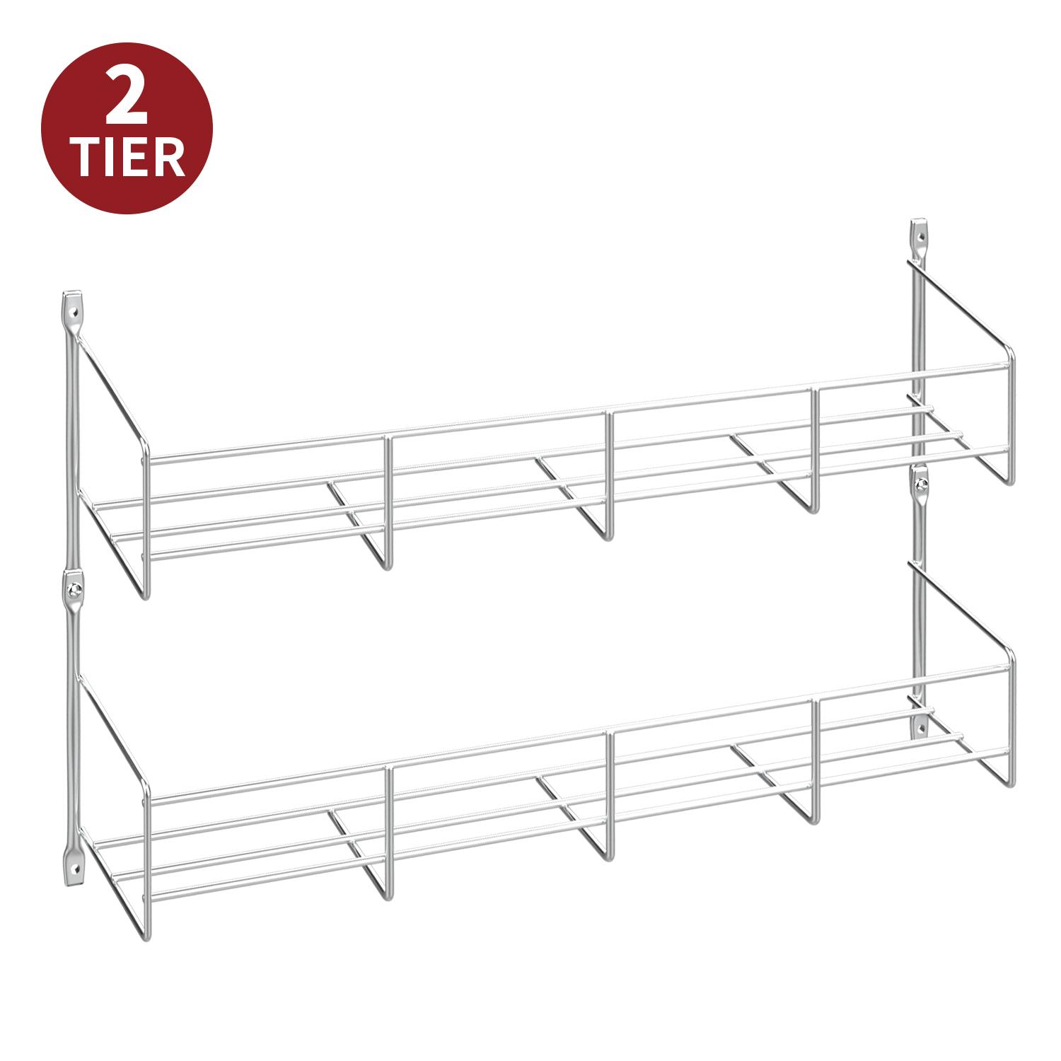 Vinsani 1-6 Tier Spice Herb Jar Rack Holder Kitchen Cupboard Wall Storage Unit - Picture 61 of 63