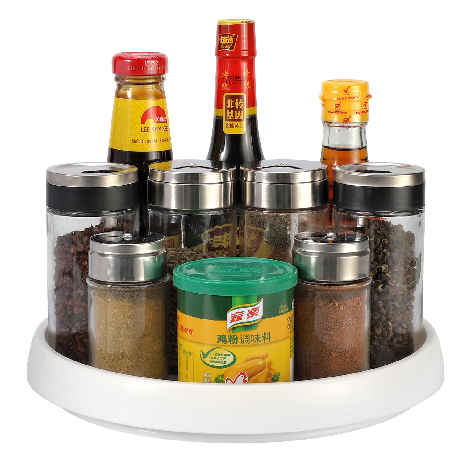 Vinsani Round Turntable Organizer Multifunctional Non-Slip Spice Rack (Medium) - Picture 23 of 24