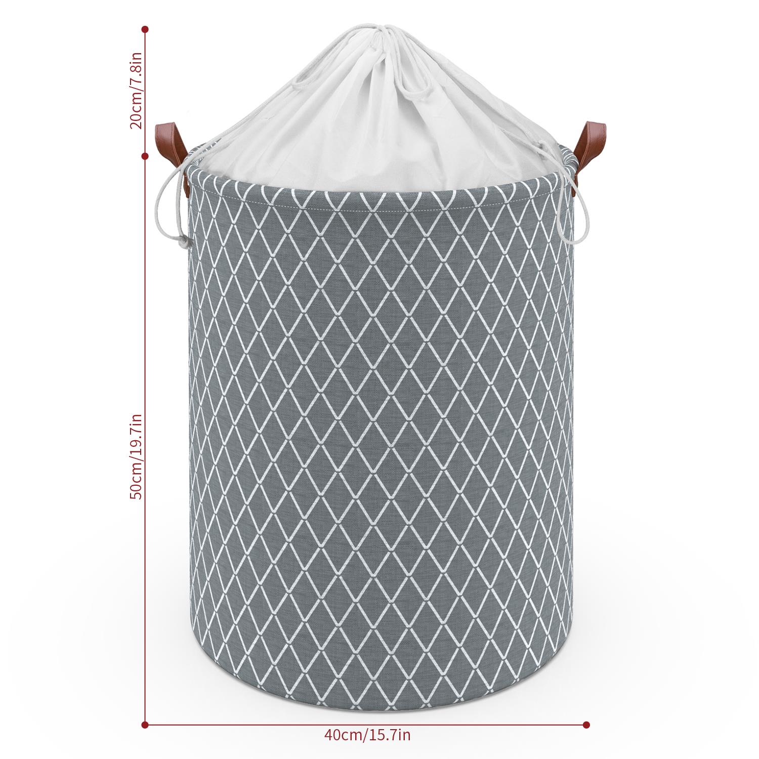Vinsani Freestanding Laundry Basket Storage Sorter with Drawstring Lid - Picture 20 of 111