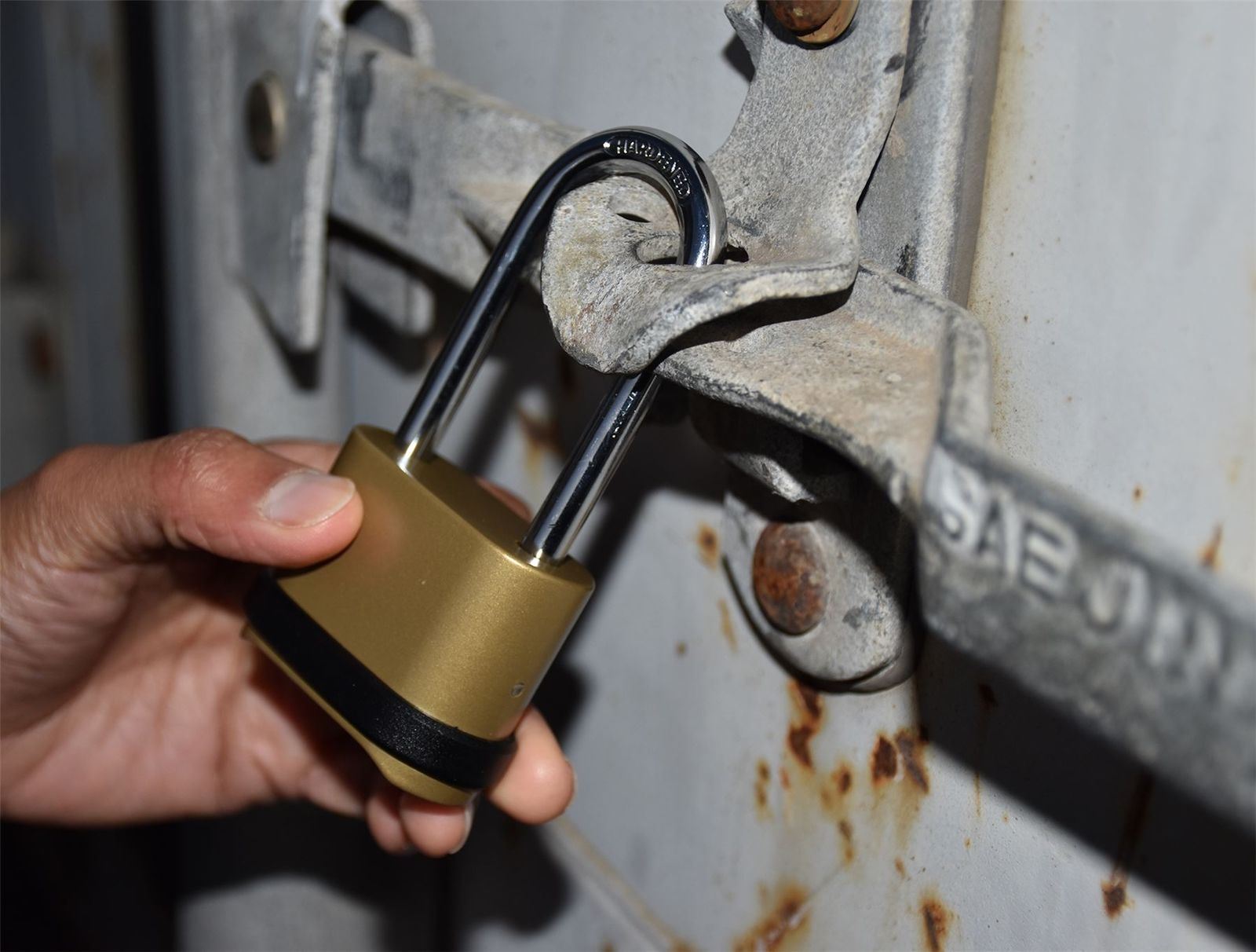 2 x Vinsani 4 Digit Long Shackle Combination Padlocks Security Shed