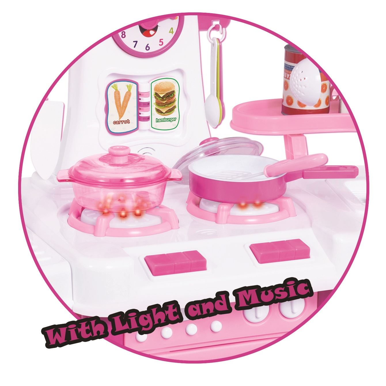Vinsani Kitchen Food Cooking Appliances Kids Craft Pretend Play Toy Set