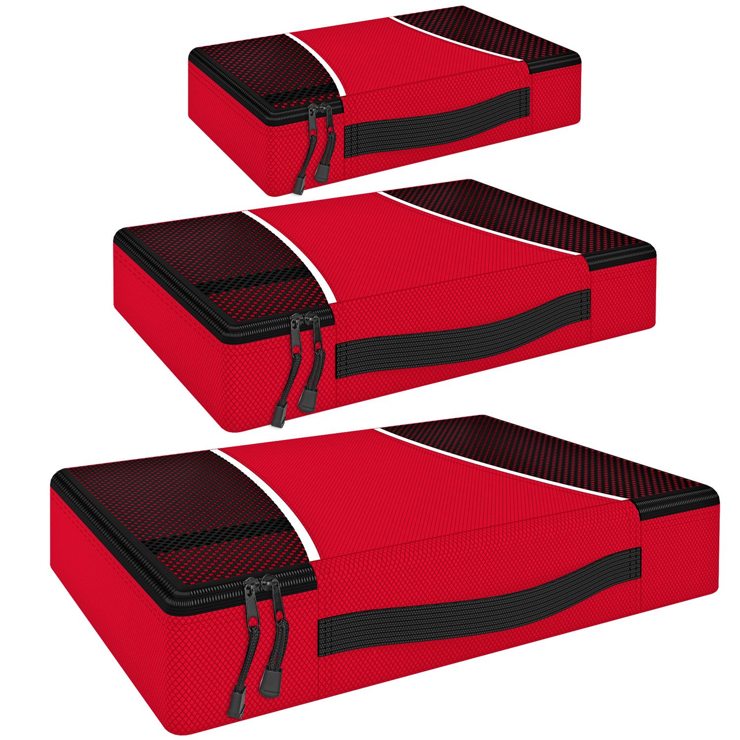 Vinsani 3 Piece Packing Cubes Set Suitcase Travel Organiser Essentials - Picture 50 of 60