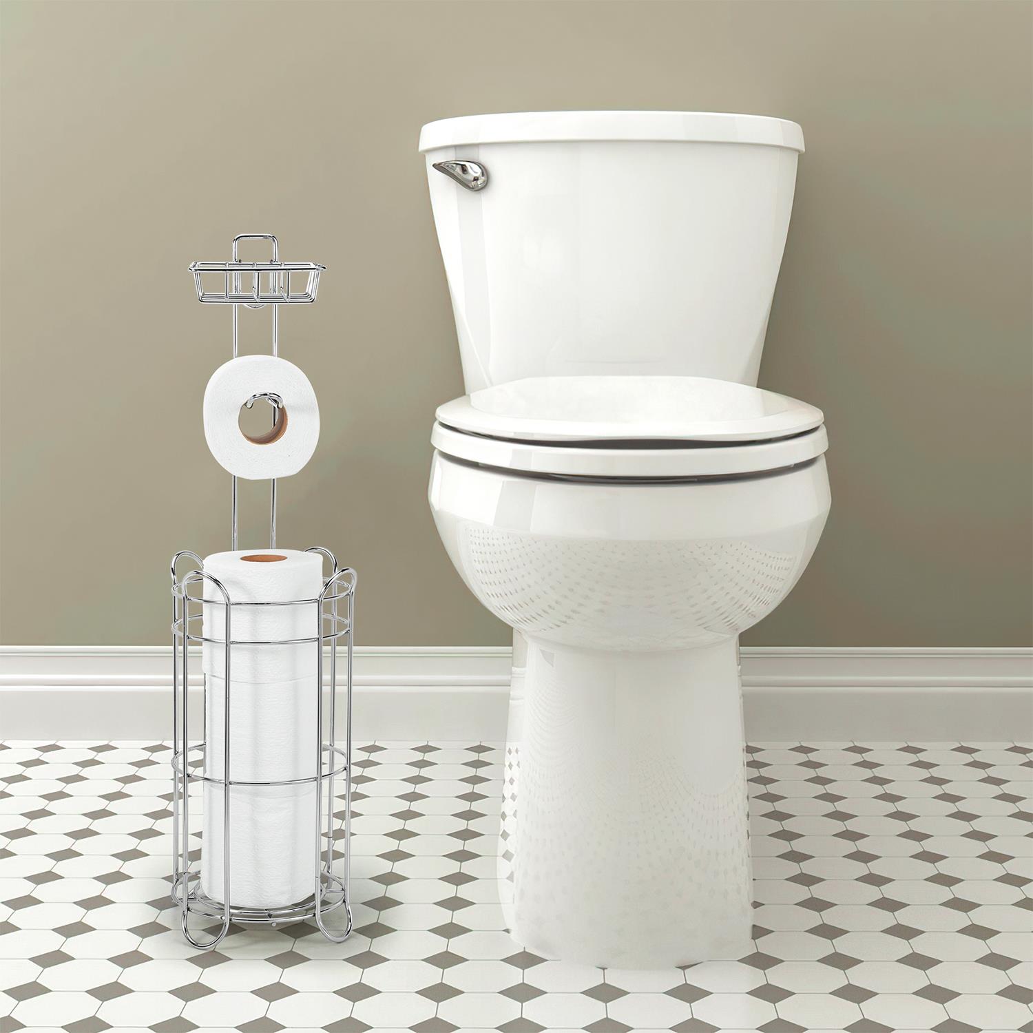 Vinsani Free Standing Toilet Paper Tissue Paper Roll Holder - Picture 21 of 39