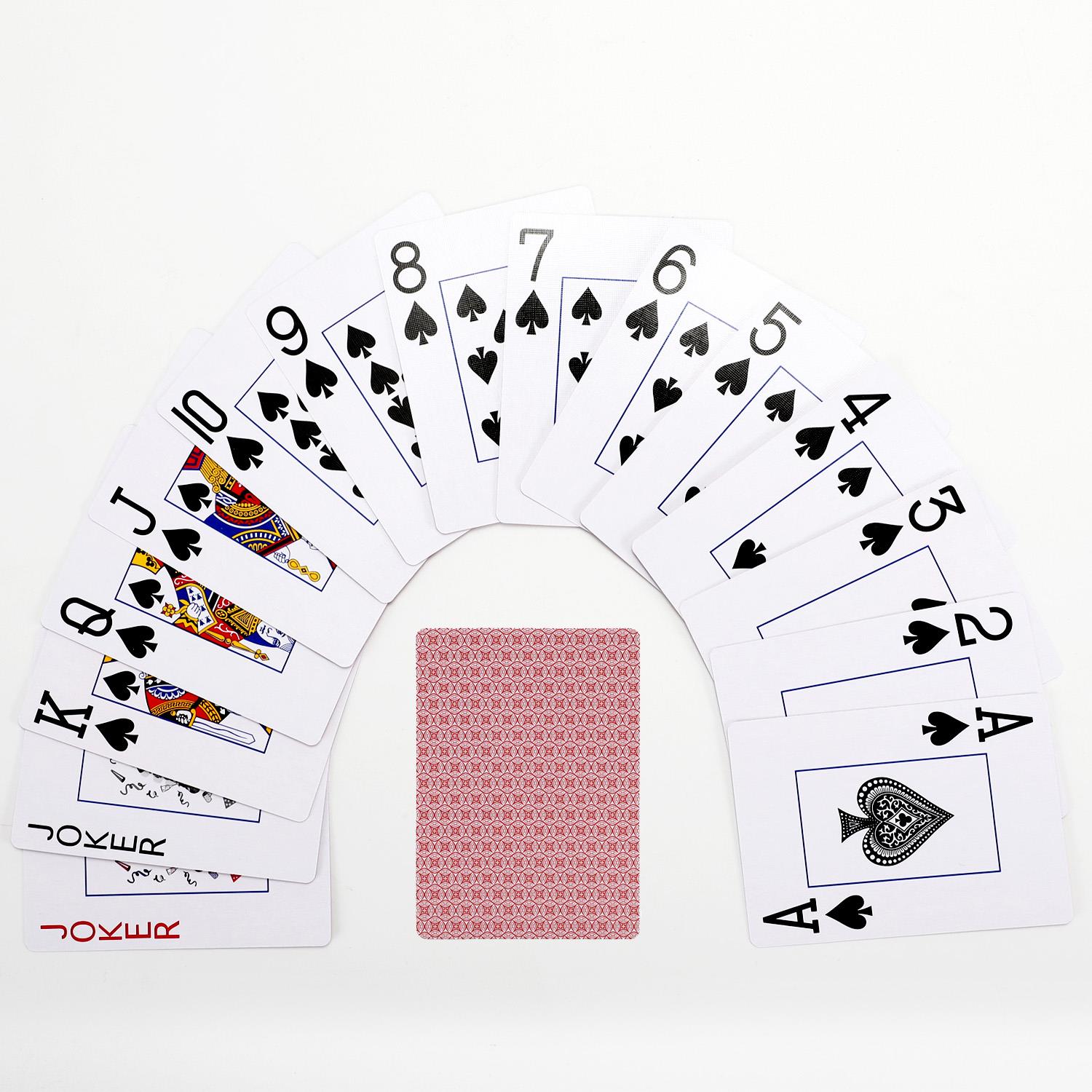 Vinsani Traditional Check Poker Casino Plastic Coated Playing Cards Decks - Picture 21 of 49