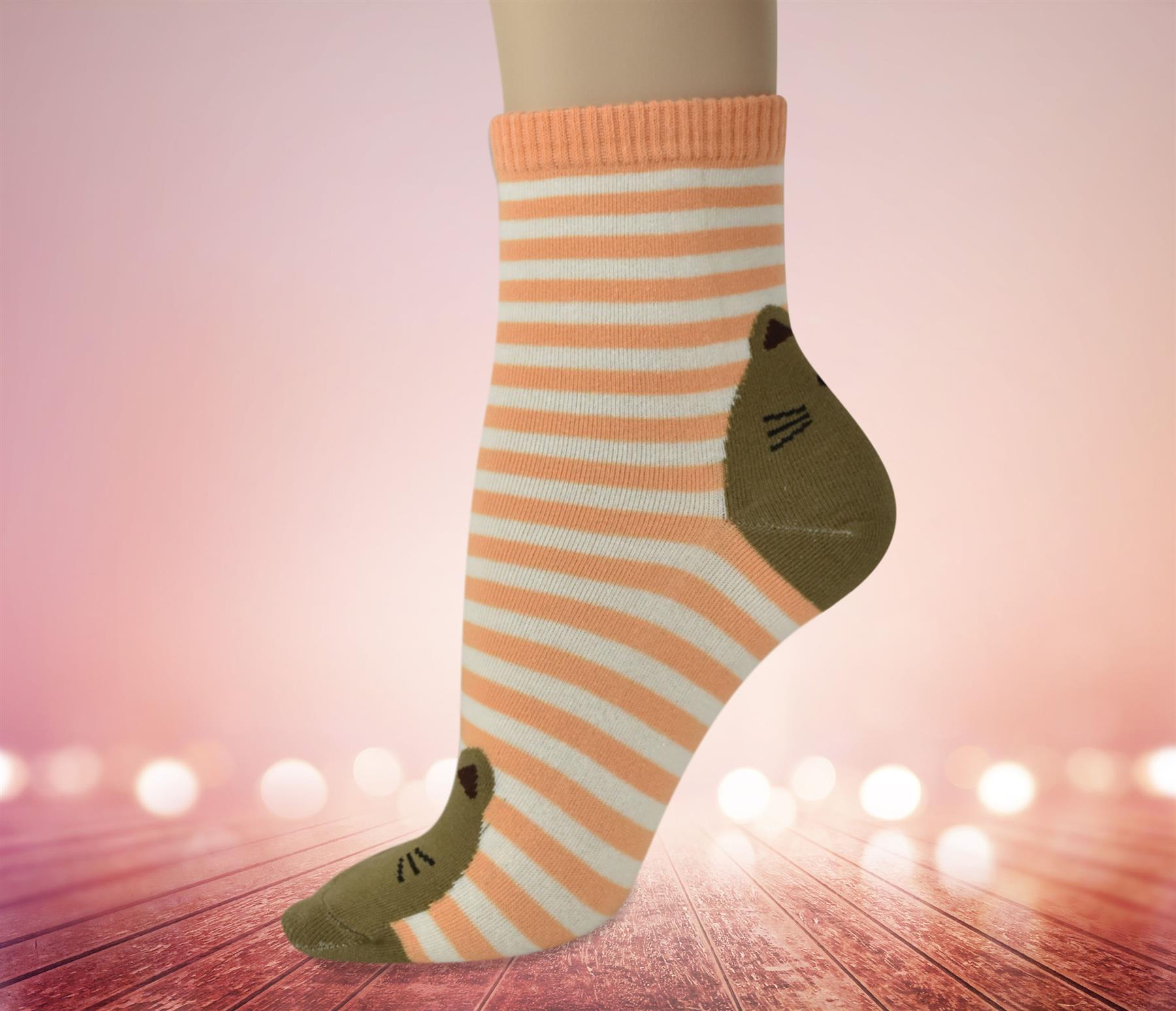 Vinsani® Cat Dog Owl Pet Animal Cute Print Socks 5 Pairs Pack - OneSize Fits all - Picture 39 of 63
