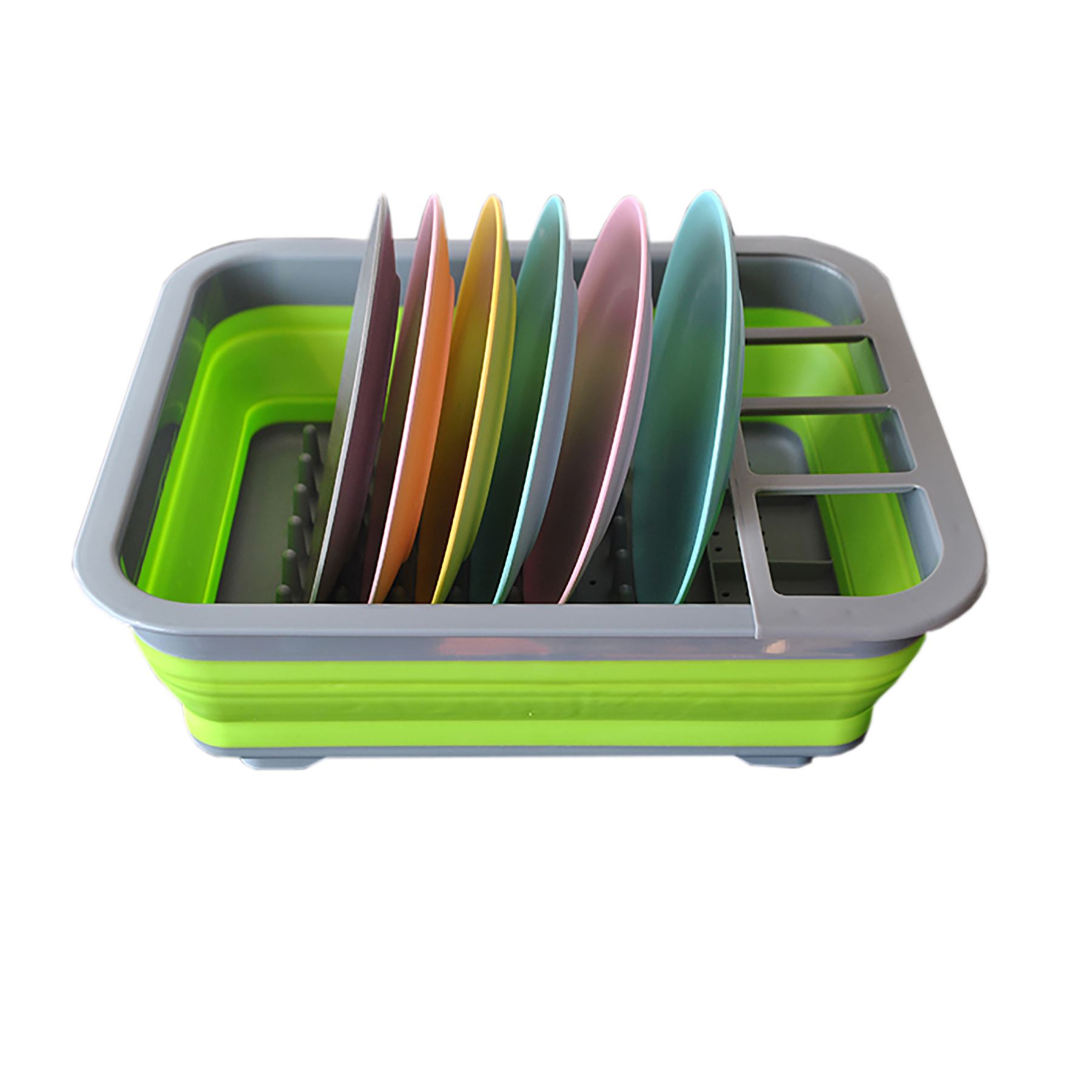 Vinsani Collapsible Folding Dish Drainer Cutlery Plate Holder Drying