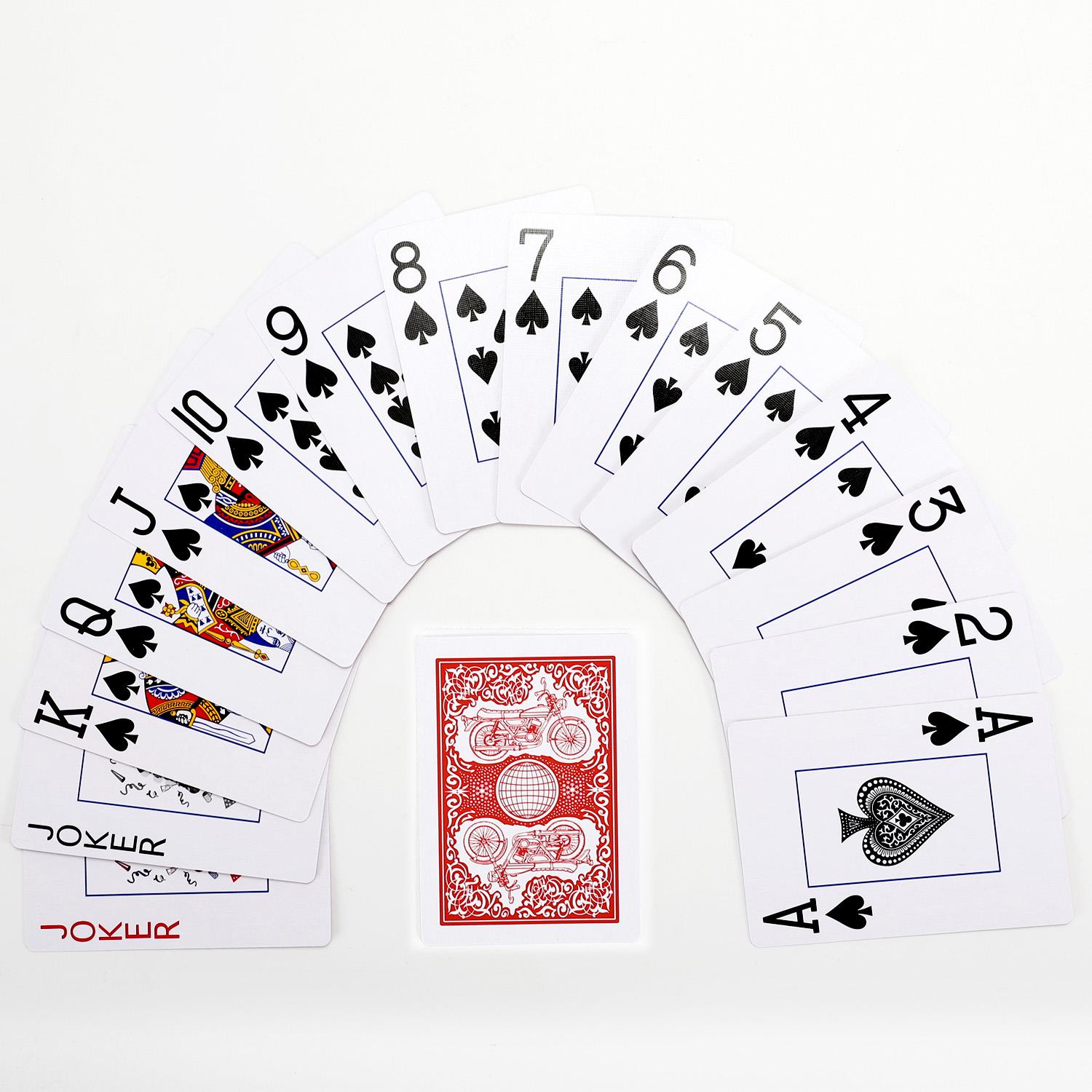 Vinsani Traditional Motorbike Poker Casino Plastic Coated Playing Cards Decks - Picture 44 of 49