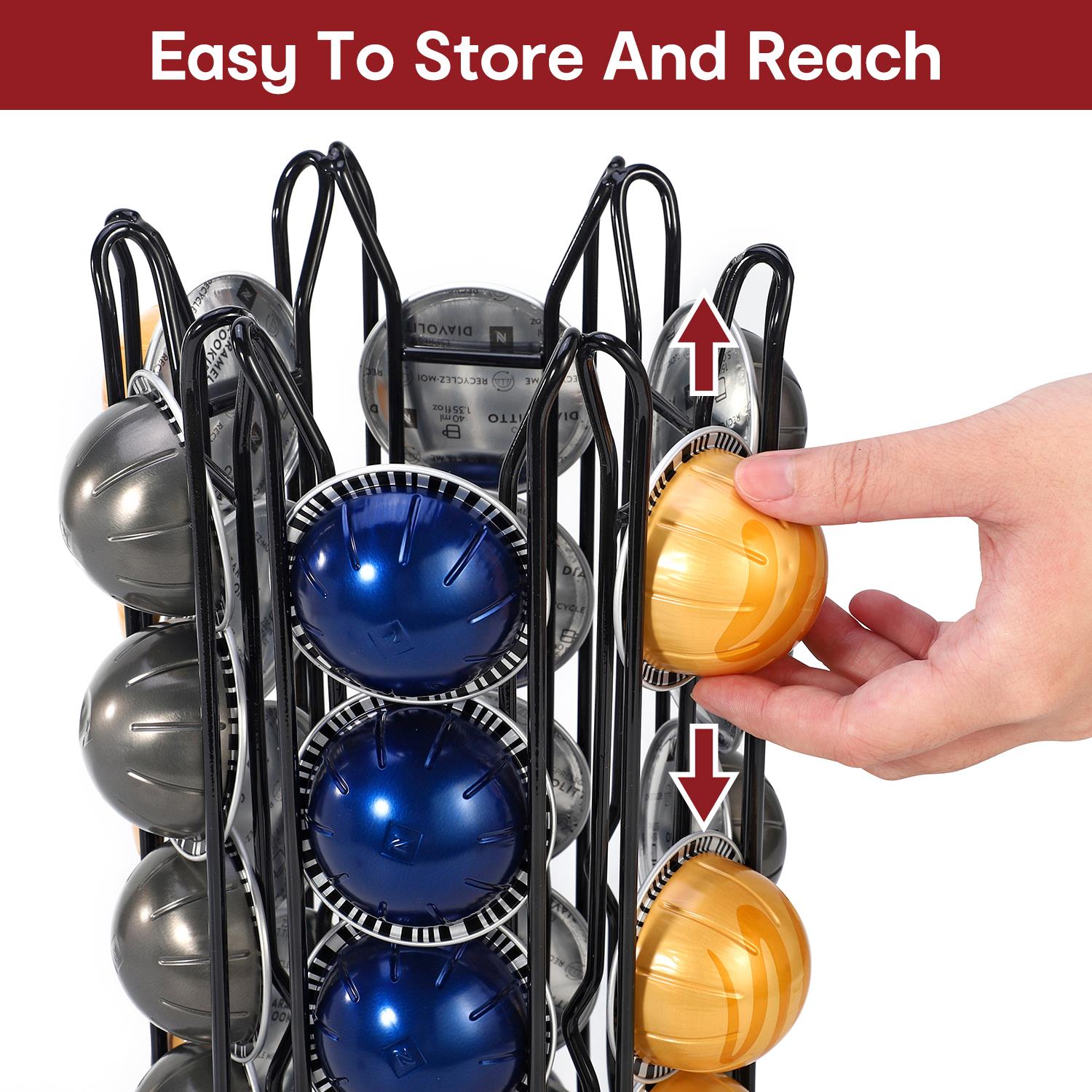 Vinsani 30 Coffee Pod Holder Rotating for Nespresso Vertuo Vertuoline Capsules - Picture 8 of 25