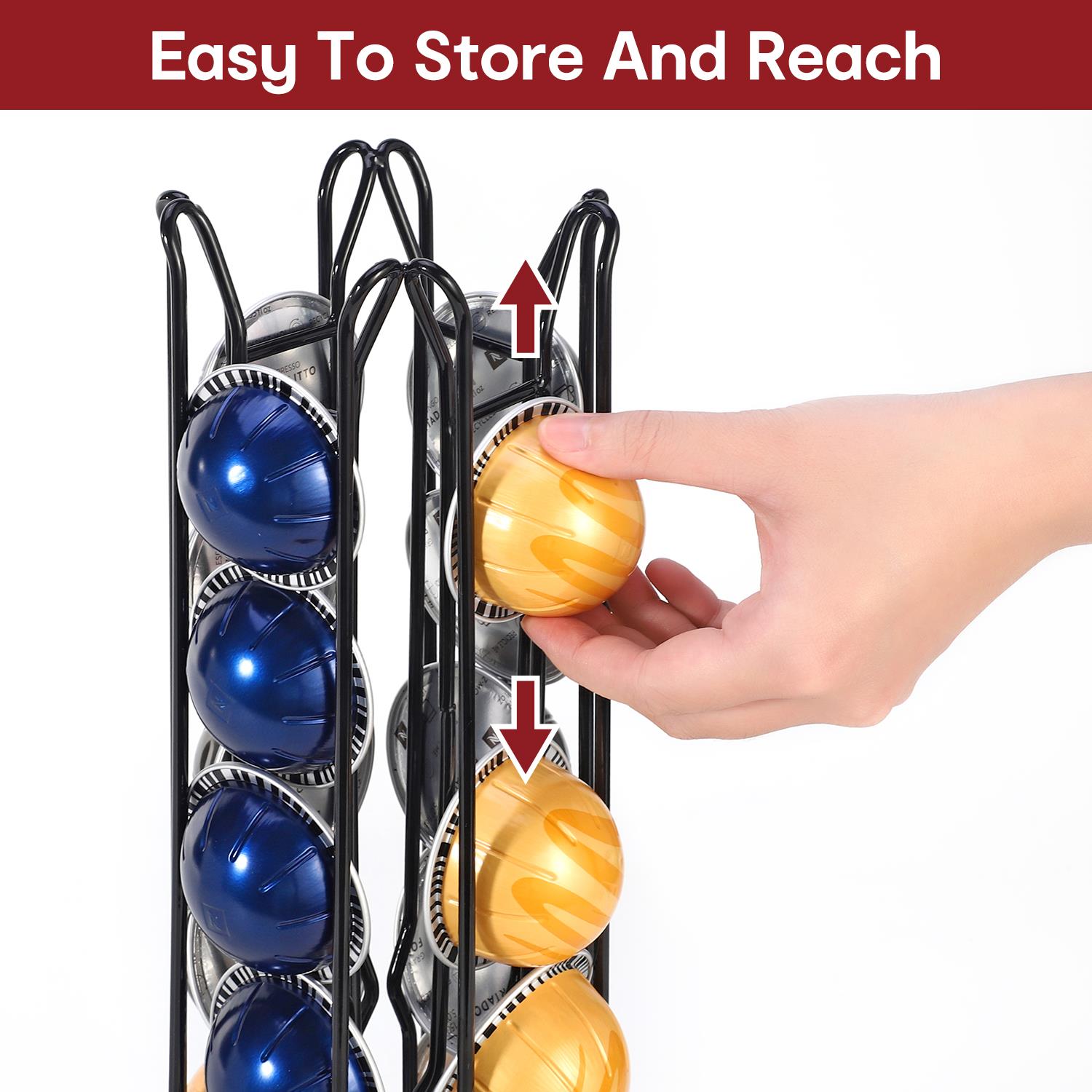 Vinsani 24 Coffee Pod Holder Rotating Nespresso Vertuo Vertuoline Capsules - Picture 8 of 25