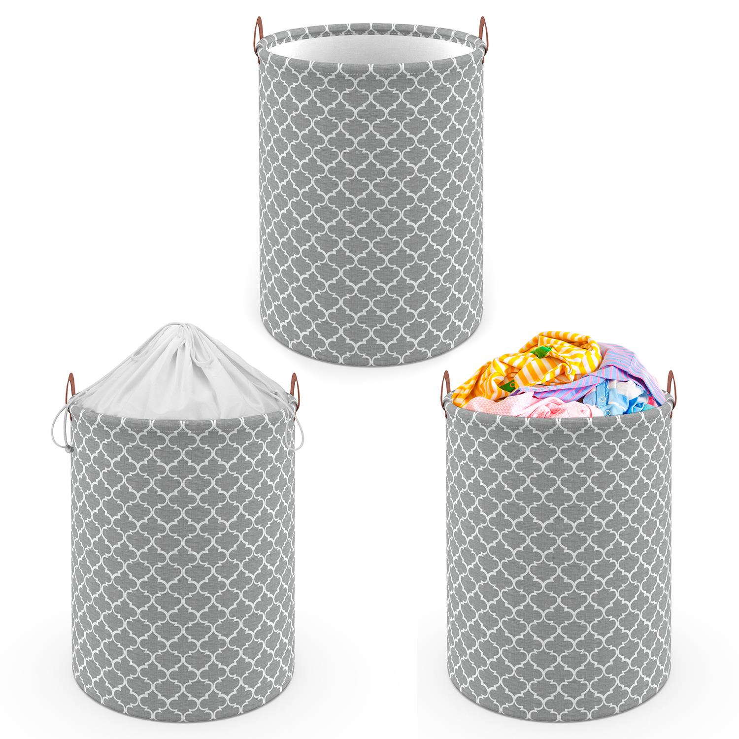 Vinsani Freestanding Laundry Basket Storage Sorter with Drawstring Lid - Picture 56 of 111