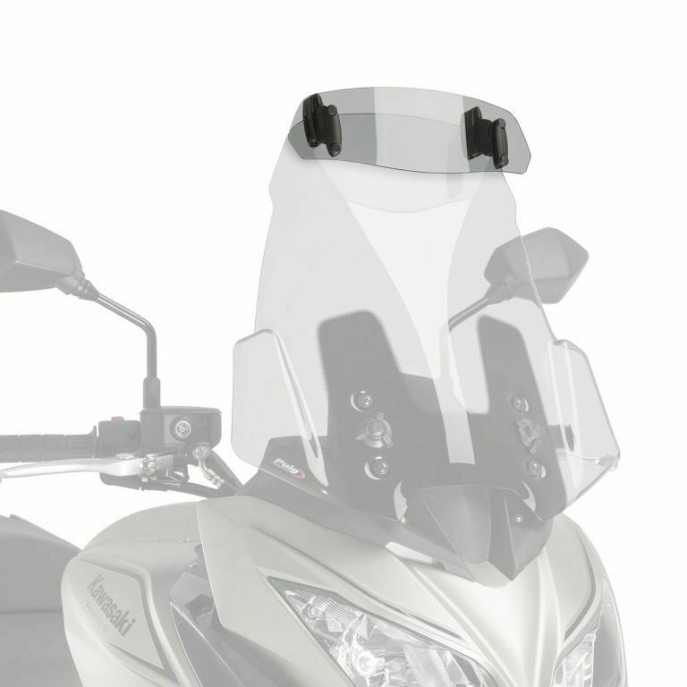 PUIG SMOKE UNIVERSAL ADJUSTABLE VISOR TOURING CLIP ON SCREEN DEFLECTOR