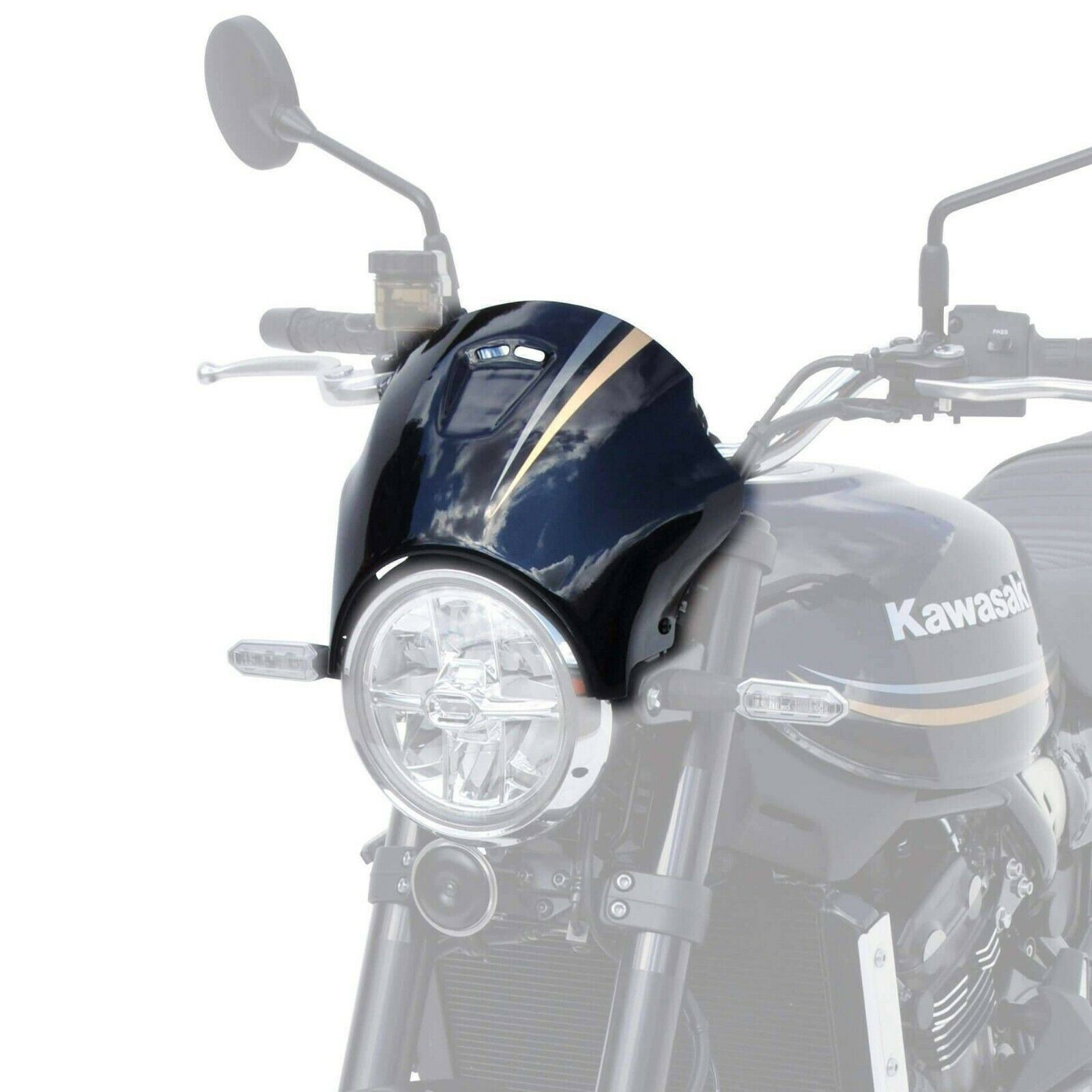 ERMAX METALLIC BLACK & DECAL NOSE SCREEN WINDSHIELD KAWASAKI Z900RS 1503S68T9 eBay