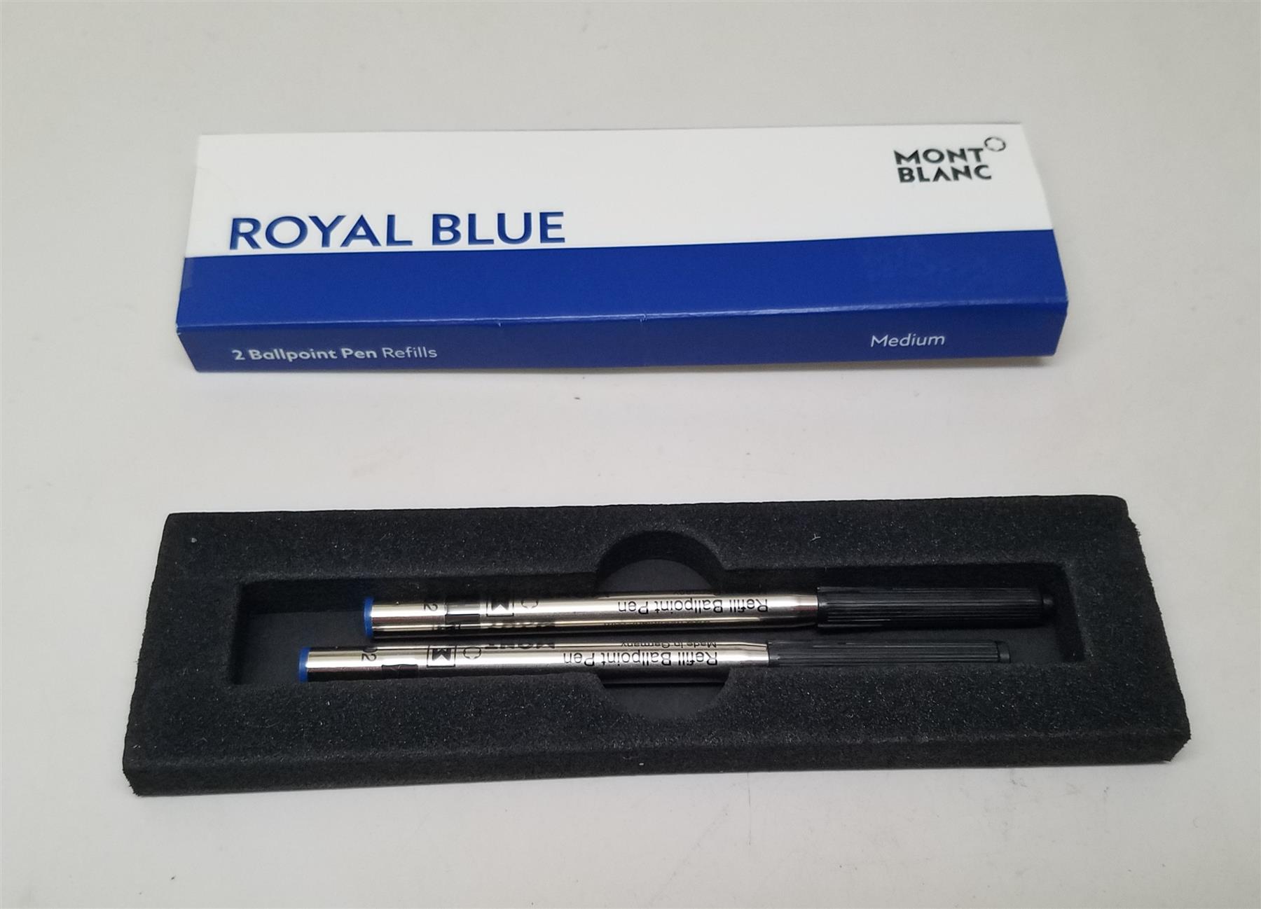 Montblanc 2 Ballpoint Pen Refill Royal Blue 124493 "USED