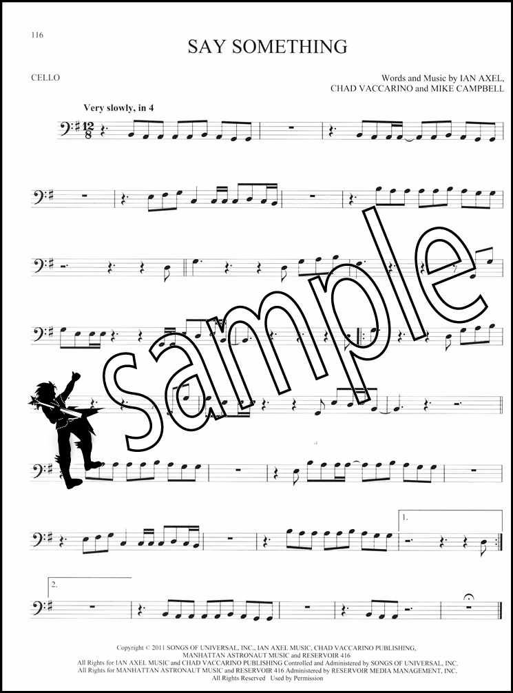101 Popular Songs for Cello Sheet Music Book Michael Jackson Billy Joel Beatles