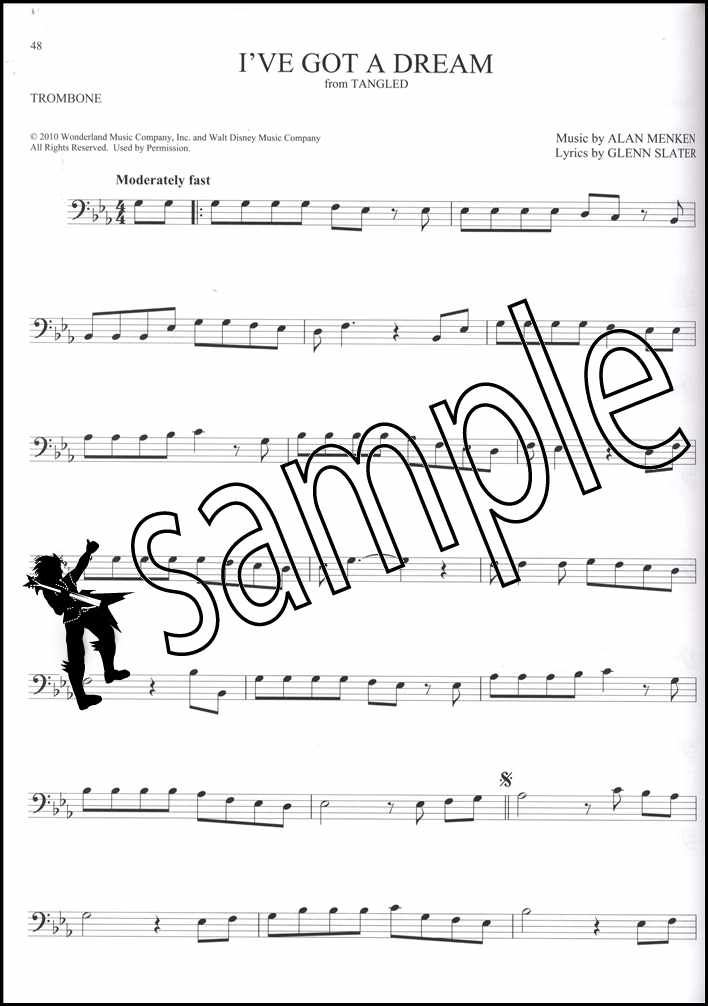101 Disney Songs for Trombone Sheet Music Book Frozen Lion King Toy Story Moana