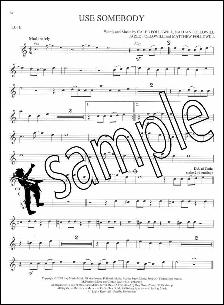 Popular Hits Instrumental PlayAlong Flute Pop Sheet Music Book with Audio
