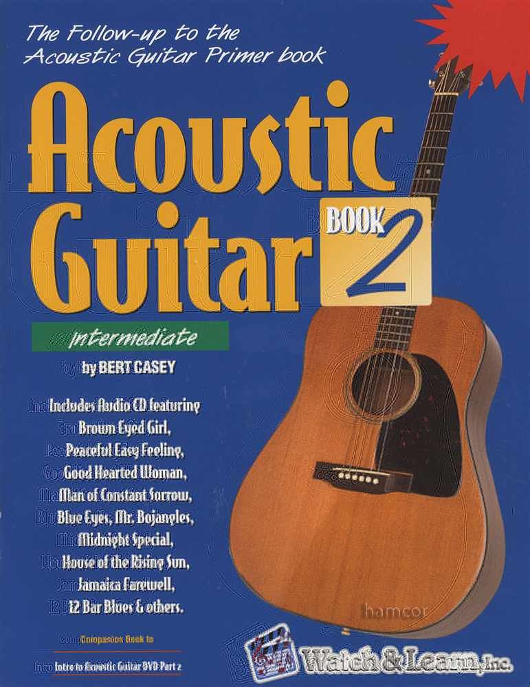 Acoustic Guitar Book 2 Intermediate TAB Music Book/CD Learn How to Play
