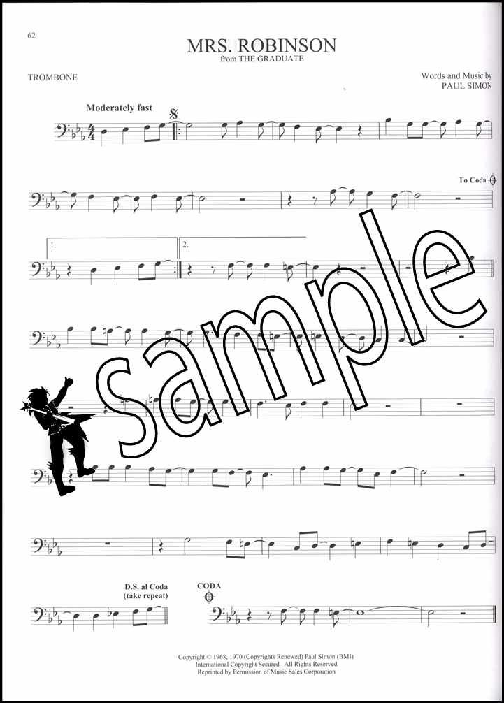101 Movie Hits for Trombone Sheet Music Book Skyfall Mission Impossible
