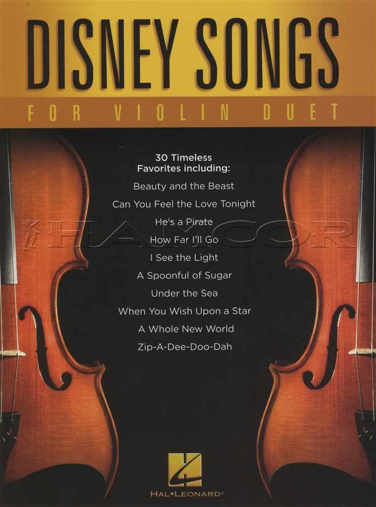 Disney Songs For Violin Duet Sheet Music Book Frozen Moana Tangled