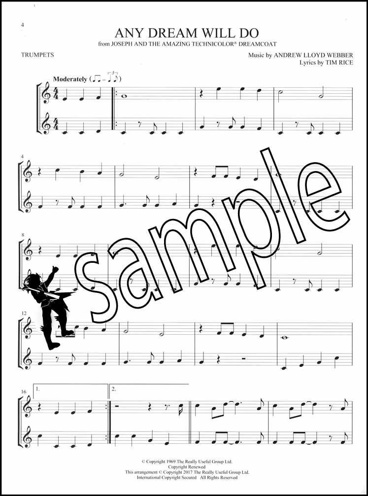 Broadway Songs for Two Trumpets Trumpet Sheet Music Book Duet Duo