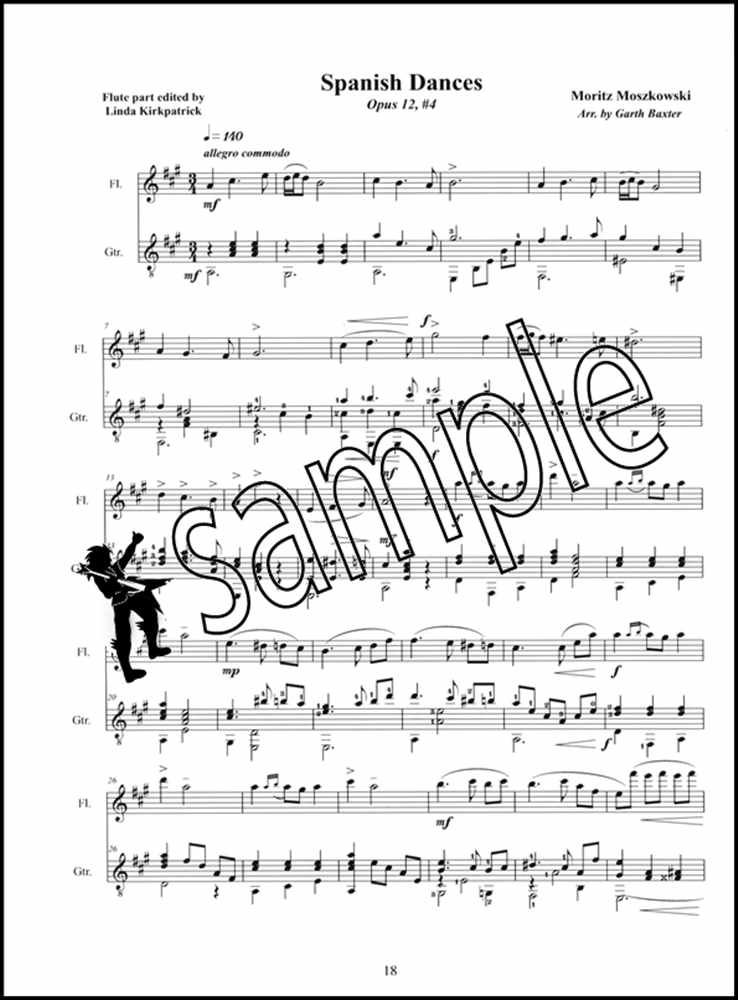 Spanish Dances for Flute & Guitar Moritz Opus 12 Music Book & Online