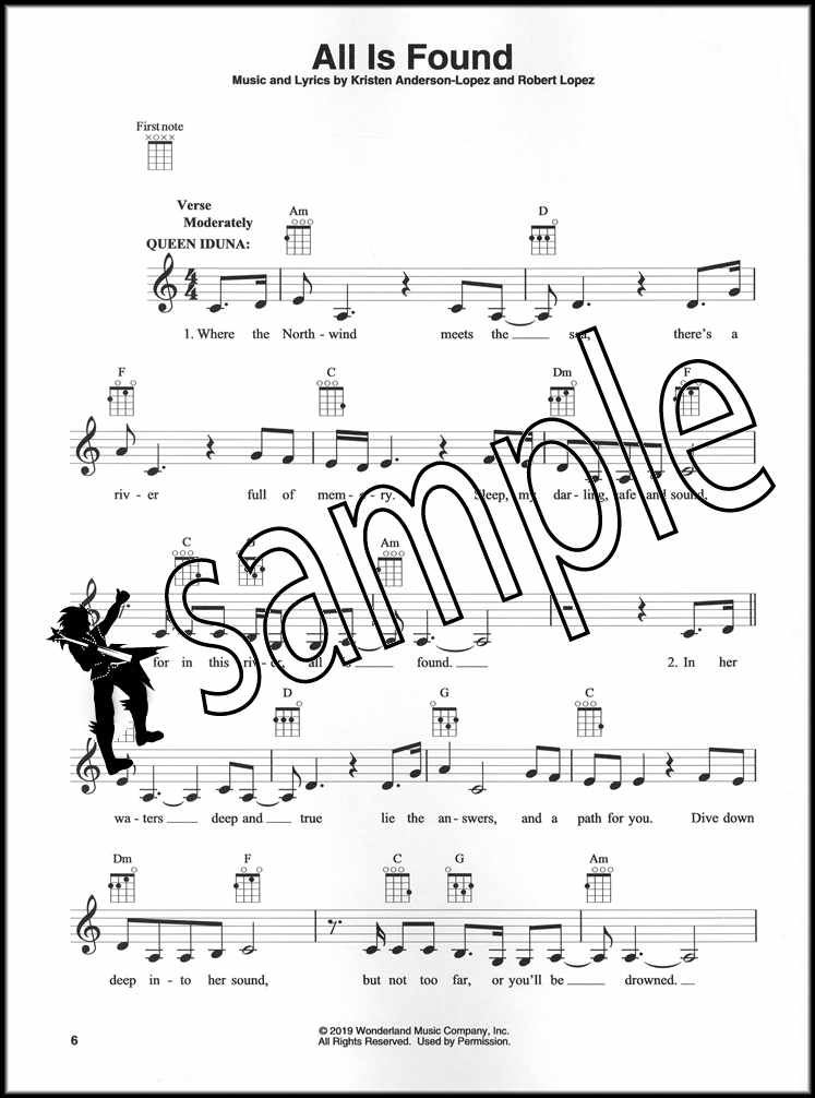 Disney's Frozen 2 for Ukulele Chord & Melody Songbook Elsa SAME DAY