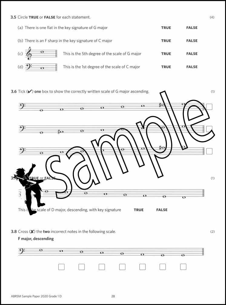 ABRSM Music Theory Sample Papers Grade 1 Sheet Music SAME DAY DISPATCH