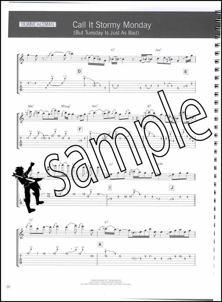 Blues Lead Guitar Solos TAB Music Book Justin