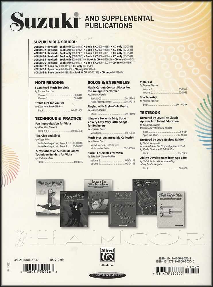 Suzuki Viola School Volume 5 Sheet Music Book with CD Revised Edition