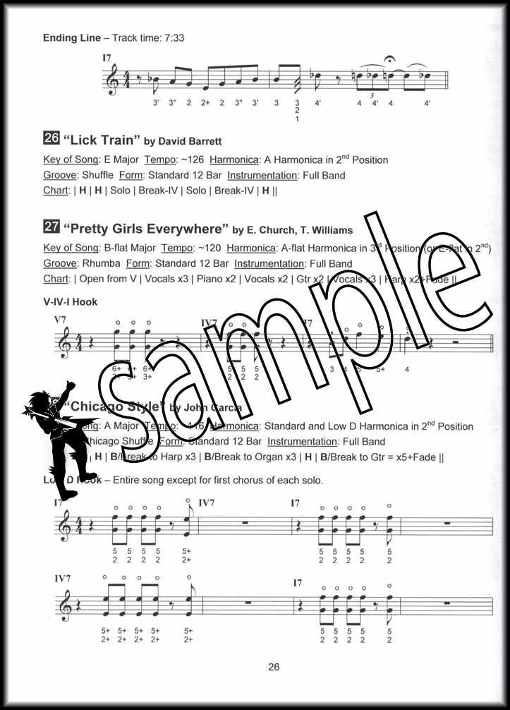 Blues Harmonica Jam Tracks Soloing Concepts Level 3 Sheet Music Book