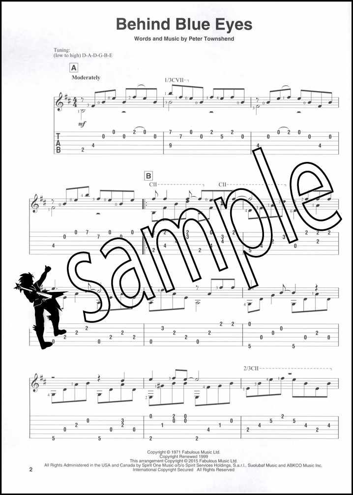 Classic Rock for Classical Guitar TAB Music Book The Beatles Eagles Queen Boston