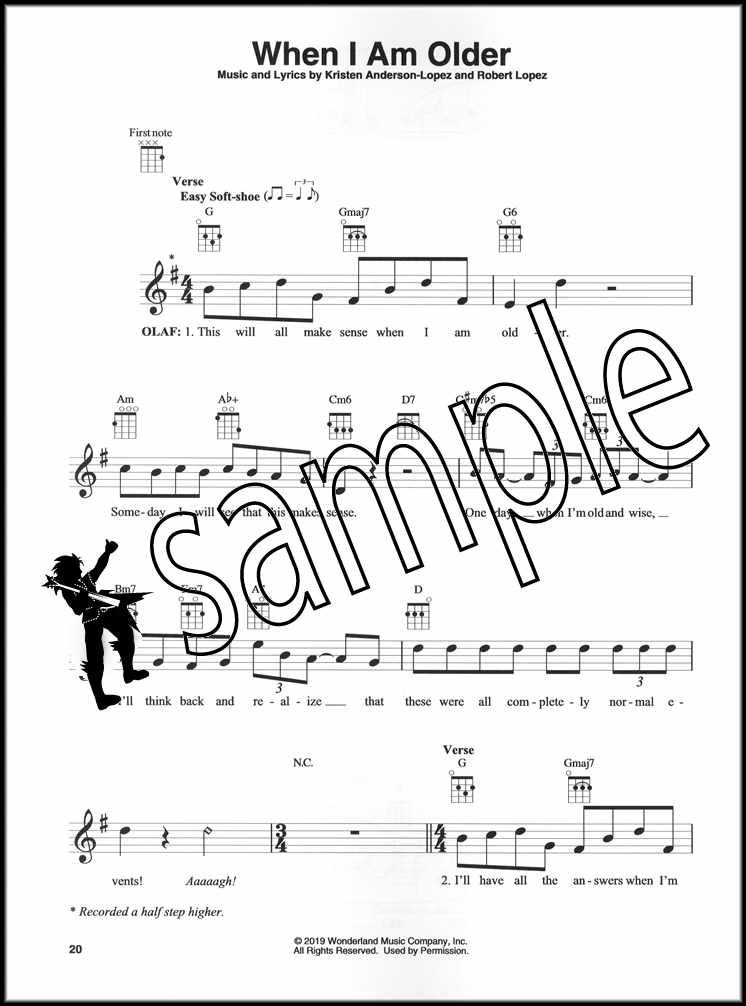 Disney's Frozen 2 for Ukulele Chord & Melody Songbook Elsa SAME DAY