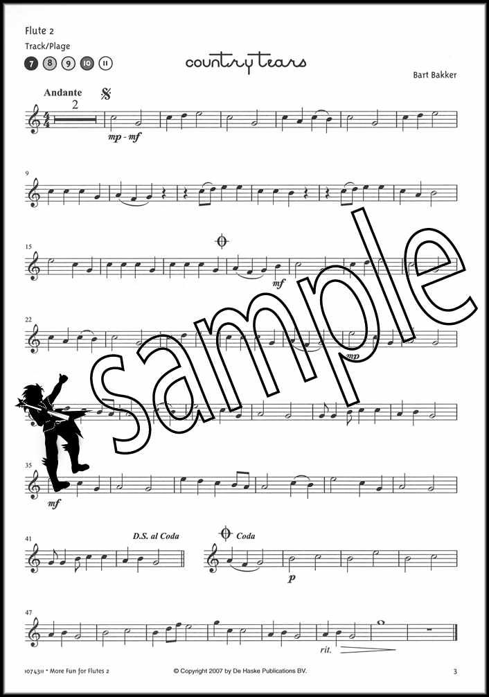 More Fun for Flutes Sheet Music Book & CD 6 PlayAlong Trios SAME DAY