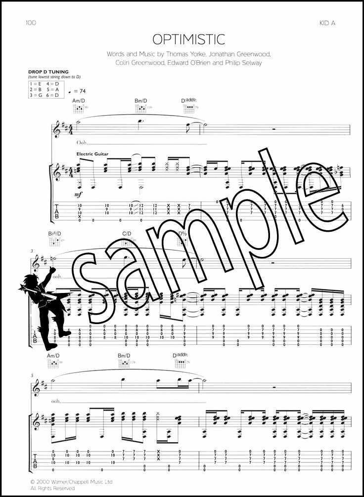 Radiohead The Electric Guitar Songbook TAB Music Book Airbag Creep