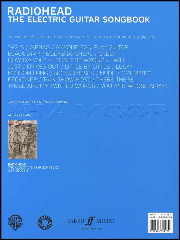 Radiohead The Electric Guitar Songbook TAB Music Book Airbag Creep