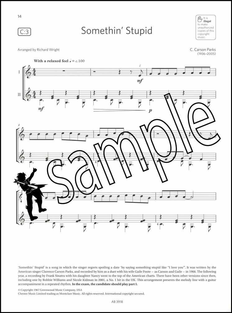 Guitar Exam Pieces ABRSM Grade 1 from 2019 Sheet Music Book Classical