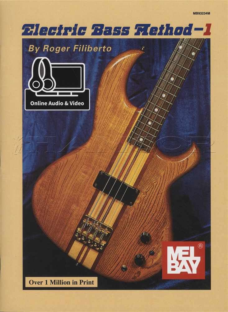 Electric Bass Guitar Method 1 Music Book with Video and Audio Learn To