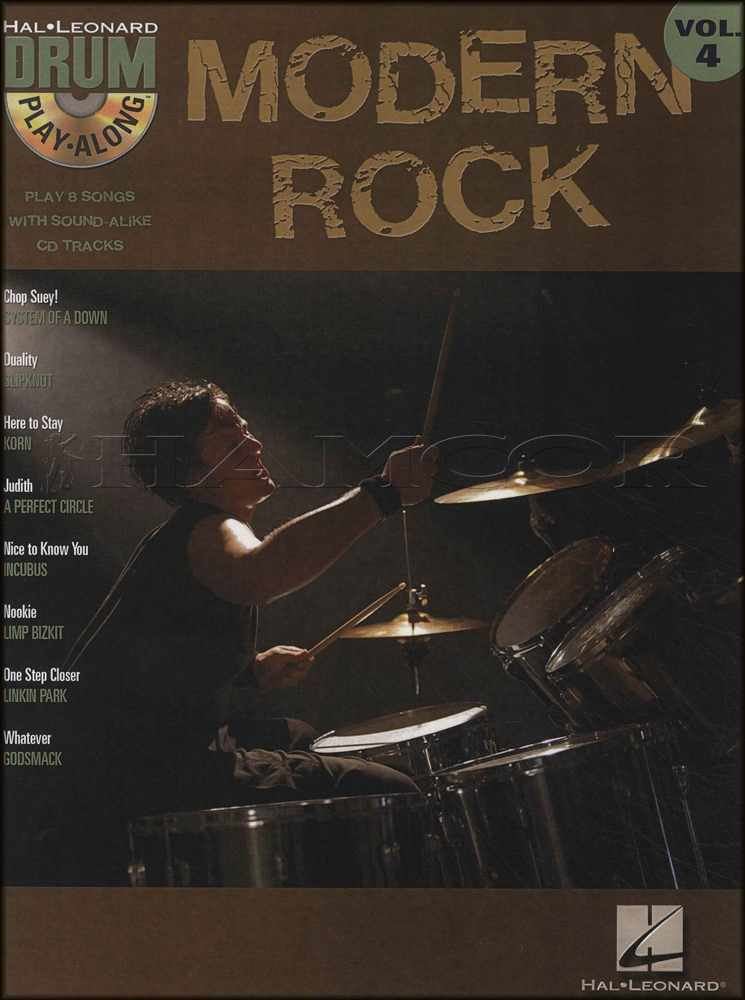 Modern Rock Drum Play-Along Sheet Music Book with CD Korn ...