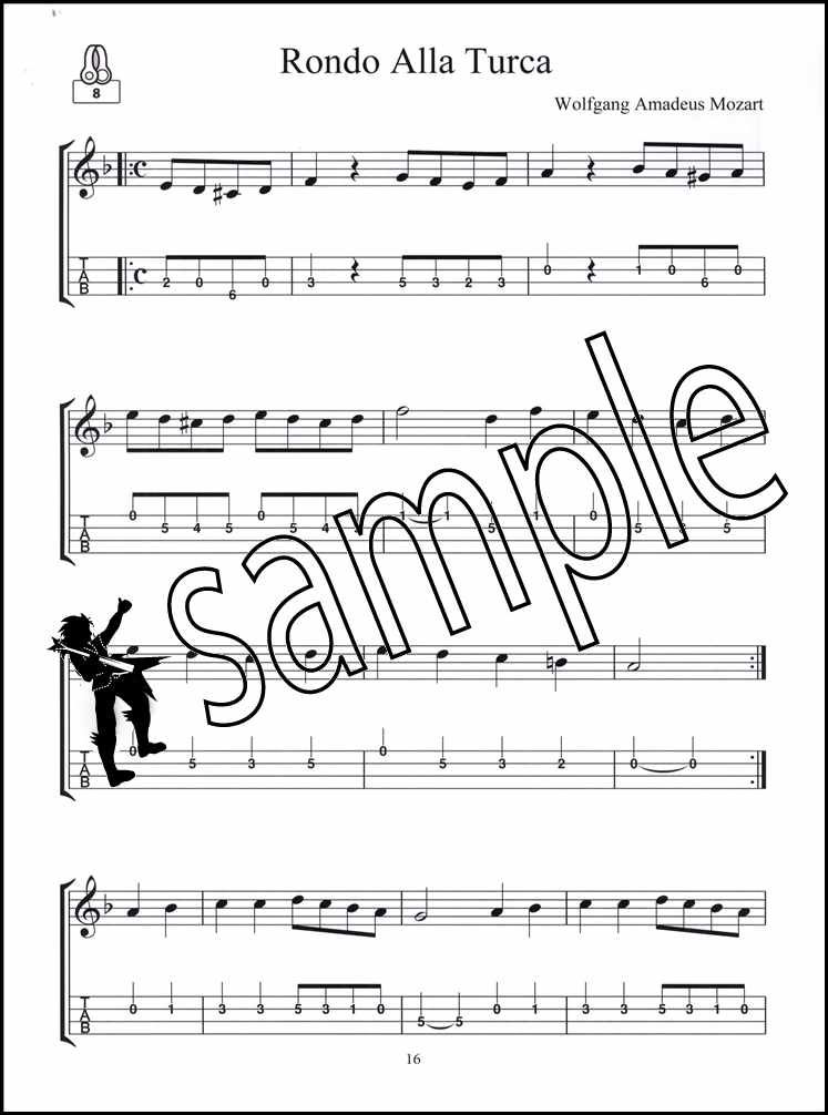 Easy Classical Mandolin Tunes for Kids TAB Music Book/Audio Mozart