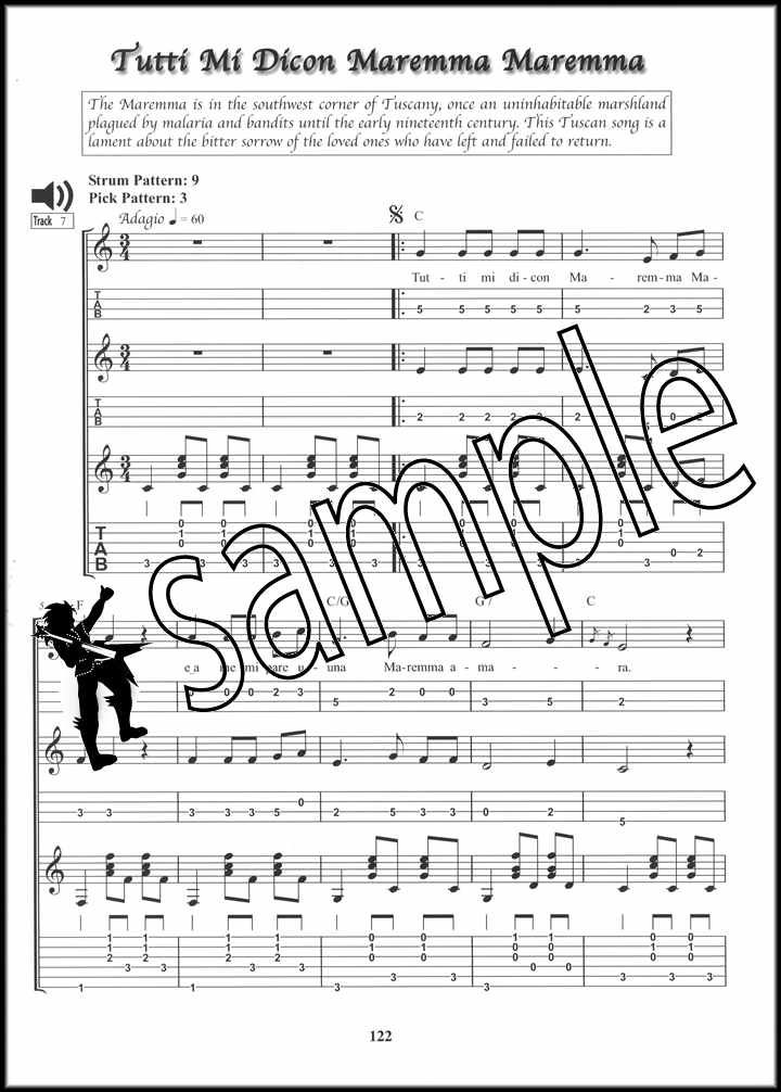 Italian Folk Music for Mandolin TAB Music Book/Audio Songs SAME DAY